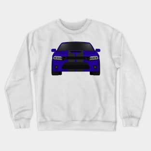 Charger Scat Indigo-blue + black stripes Crewneck Sweatshirt